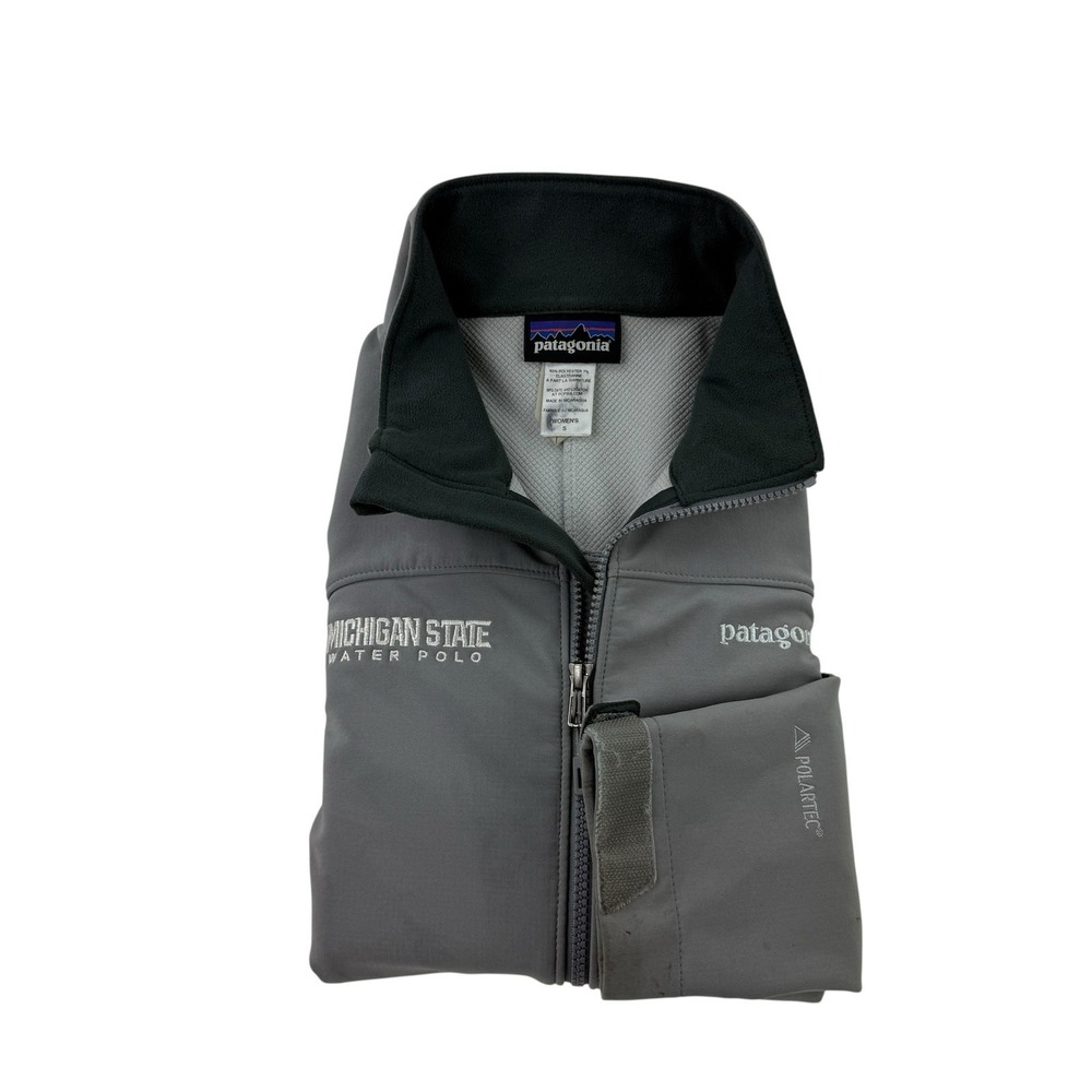 Patagonia Polartec Windbloc Jacket Gray Michigan State Water Polo Women's Small